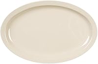 Vista 1 de Thunder Group NS515T - Paquete de 12 platos de borde estrecho, 13-1/4 x 9 5/8 pulgadas, color marrón