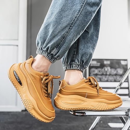 Exusiai Men's Walking Chunky Shoes Fashion Breathable Non Slip Chunky Sneakers Outdoor Workout School Tennis Travel 5