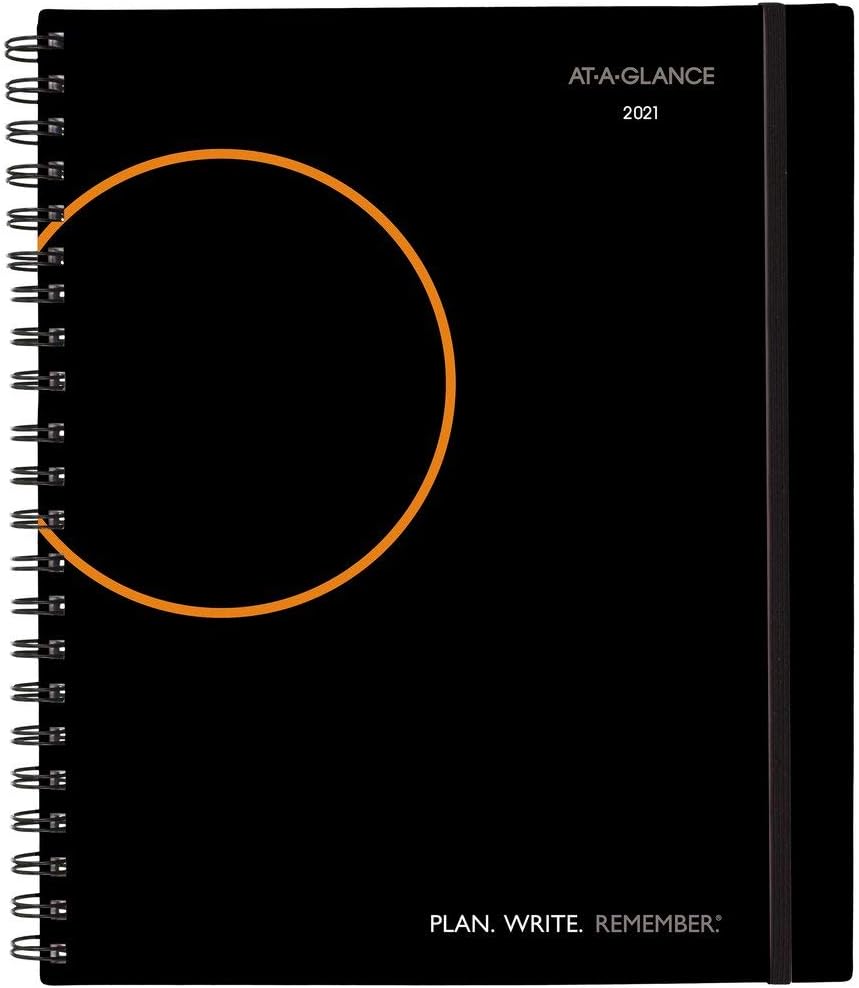2021 Weekly & Monthly Appointment Book & Planner by AT-A-GLANCE, 8-1/2" x 11", Plan. Write. Remember., Black (7059500521)