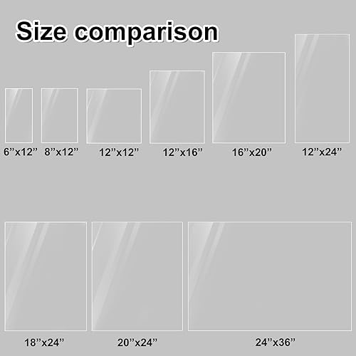 Miniatura 8 de KINLINK 12x12 Hojas de plexiglás de 18 pulgada de espesor, lámina de acrílico transparente de 3 mm, tablero de plástico para proyectos de bricolaje,