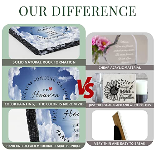 Sympathy Plaques Gifts For Loss Of Mother Sign Bereavement/Grief/Memorial Gift Funeral Decor Sign In Memory Of Loved One Sorry For Your Loss Decorative Sign (Square-Heaven) #TOP6
