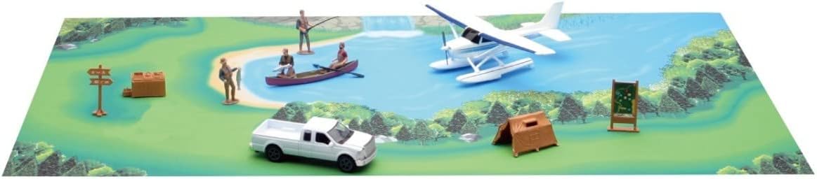 New Ray Xtreme Adventure Fishing & Camping Play Set with Airplane