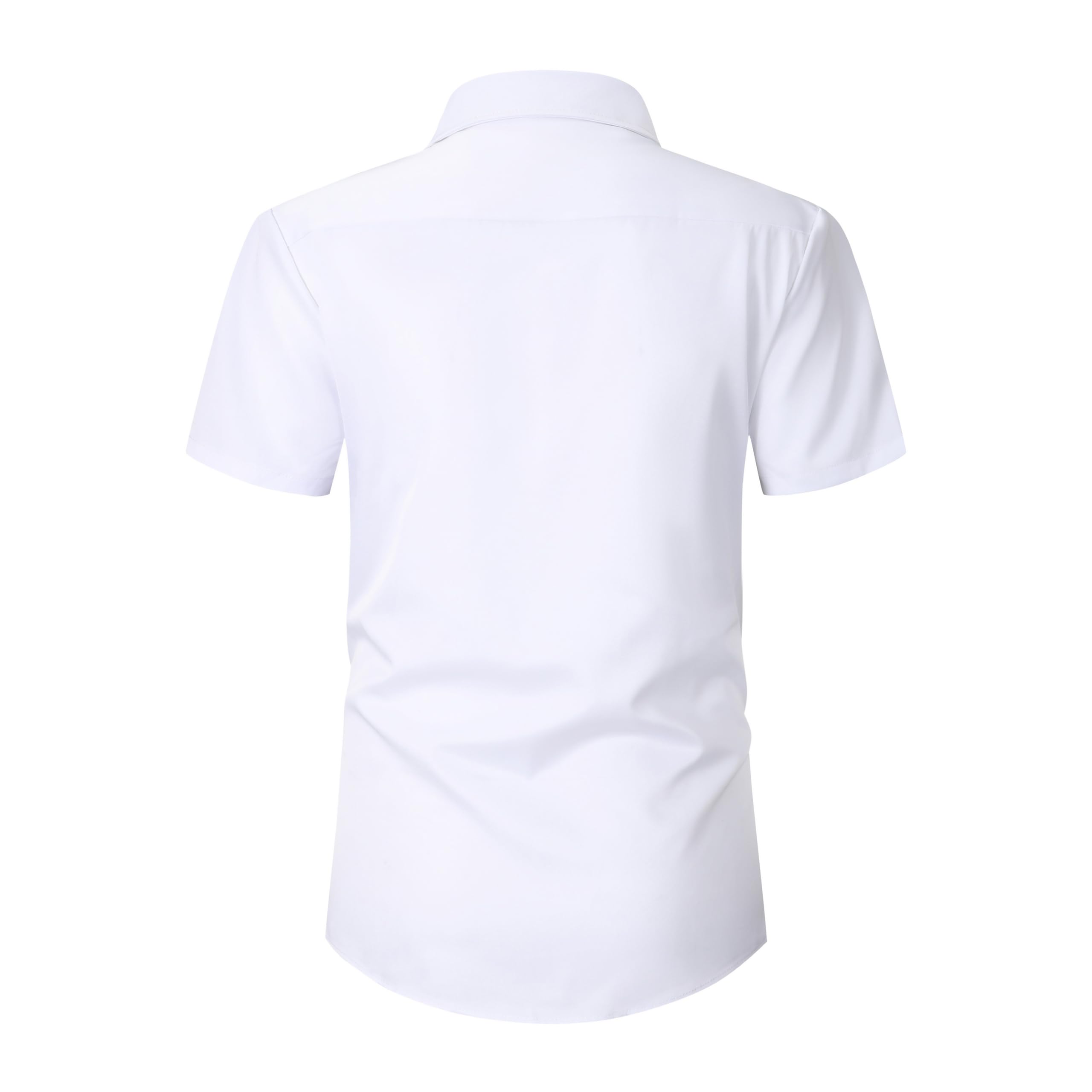 YAOBAOLE Chemise Homme Mariage Manches Courtes Chemises Hommes Habillées Regular Fit Casual Business Formelle avec Poche