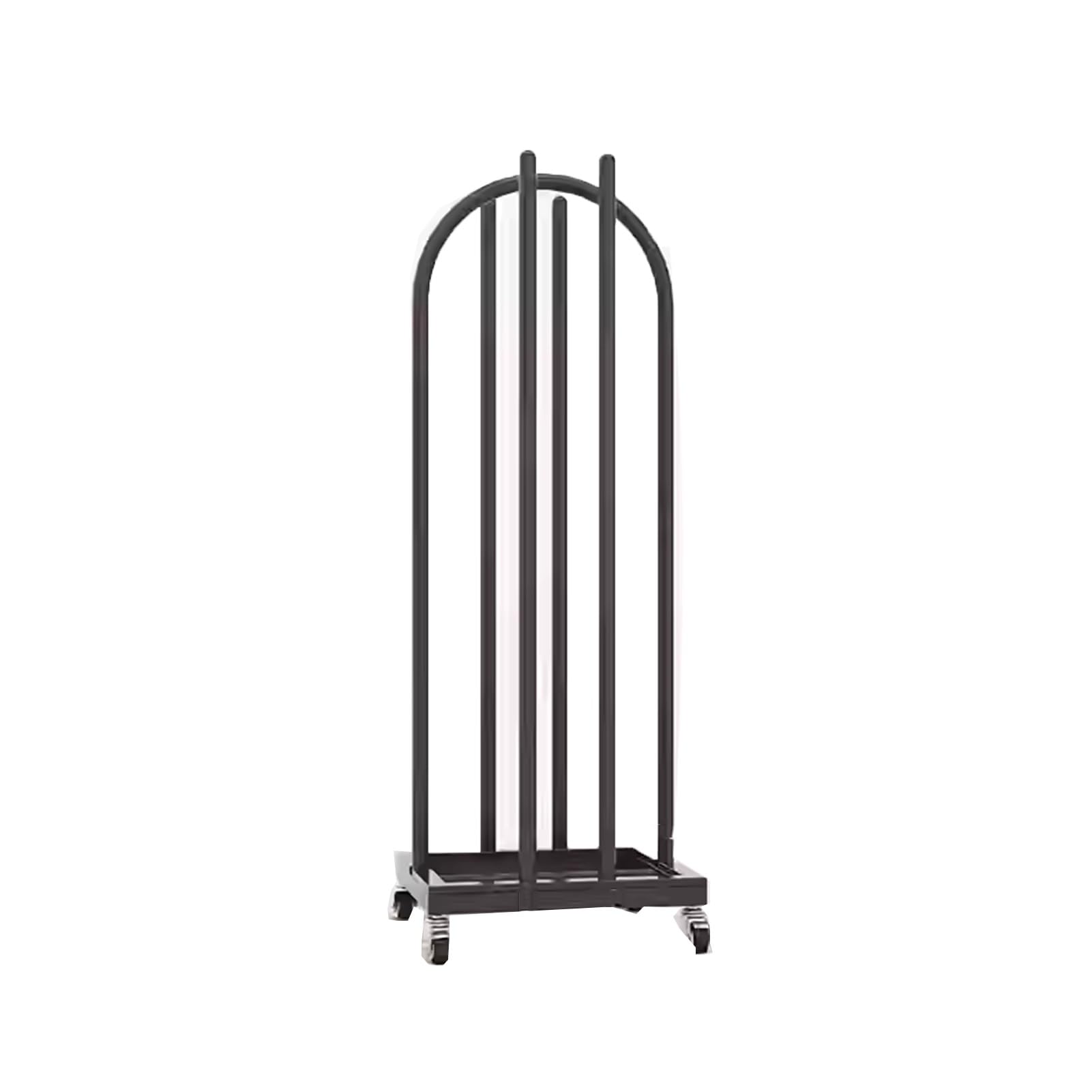 BHGFYXBS Hanger Organizer Stacker With Swivel Caster, Clothes Hanger Stand For Clothing Store Laundry Retail Store,Black-100x30x35cm