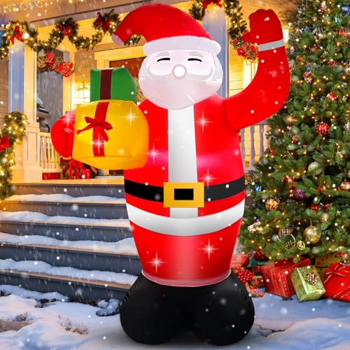 ZLPBAO Aufblasbare Weihnachtsdeko Außen 180cm, Weihnachtsmann...