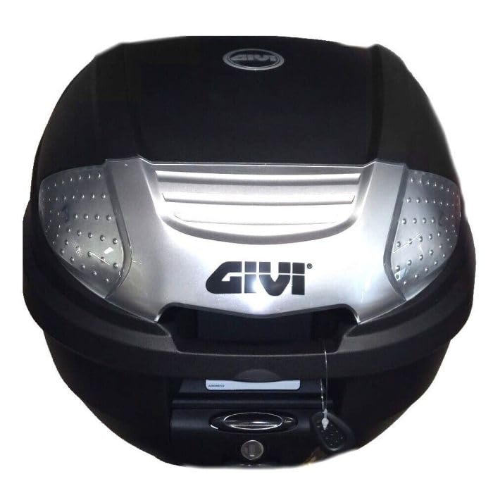 Valise top case 30 LT Monolock noir avec platine et filet pour Suzuki V Strom 650 ABS