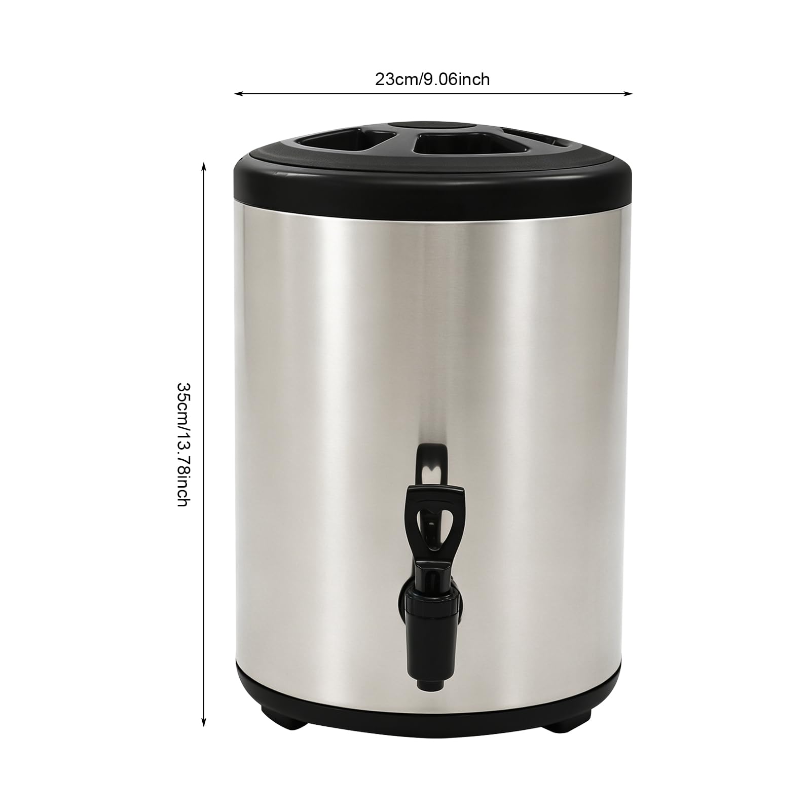 Distributore di bevande calde e fredde con isolamento in schiuma PU, dispenser da tavolo autoportante con supporto pieghevole, capacità interna da 4,5 l, portatile, per caffè, tè, zuppa, commerciali e