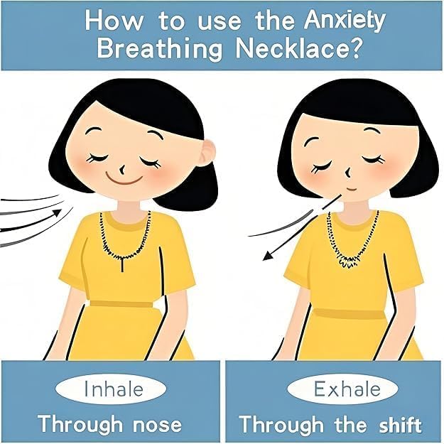 Tactile Breathing Necklace | 4-7-8 Breathing Tool to Quit Smoking & Vaping | Stylish Hypoallergenic Jewelry with Lifetime Chain4