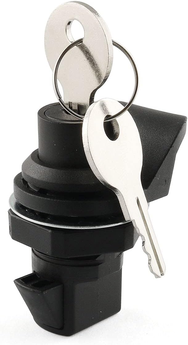 E-outstanding Push Button Latch Lock Replacement Boat Tool Box with Keys for Glove Boxes and Radio Boxes, Black