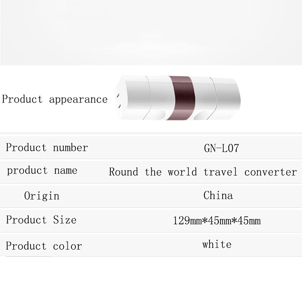 Międzynarodowa Wtyczka Adaptera Podróżna, Adapter Gniazdo Podróżowanie Universal Converter Plug, Adapter Travel Socket International, (Color : B Without USB)