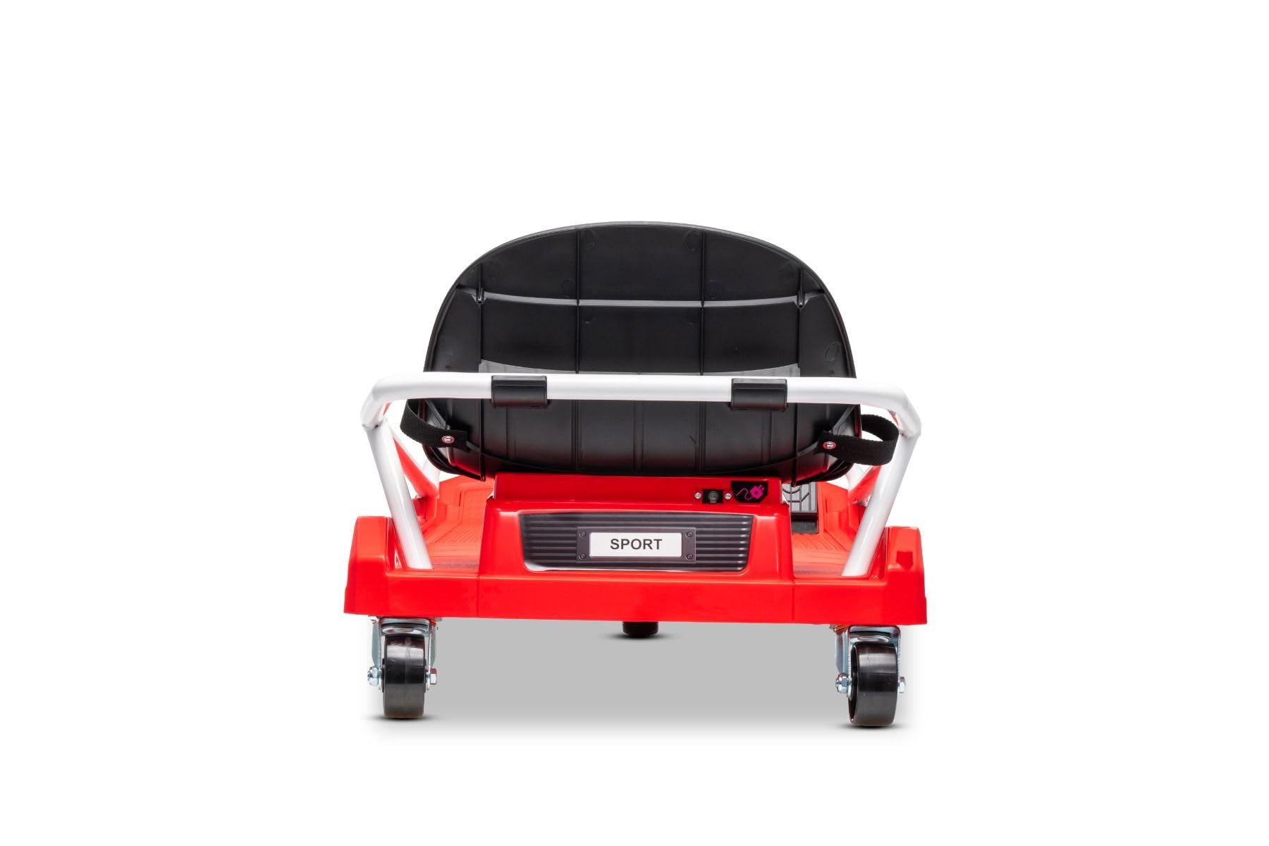 FINOOS Drift-Car 24V, Drift Kart Roues de dérive Lisses, Moteur 2 x 350W, Mode dérive à 13 Km/h, Batterie 24V, Construction Solide (Rouge