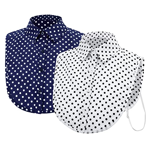 2 Stücke Frauen Kragen Krageneinsatz Damen, Fake Collar Detachable Collar...