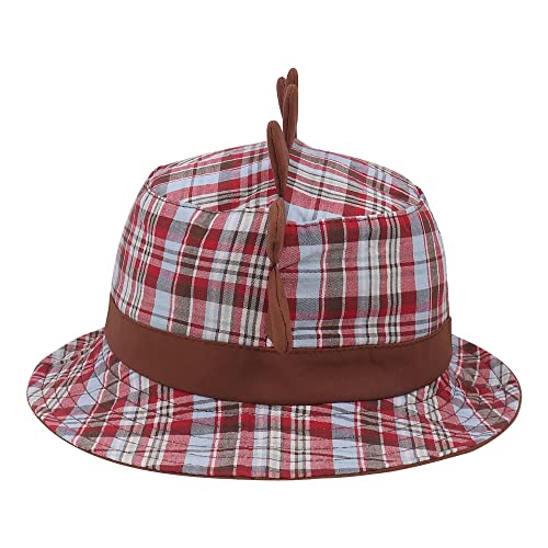 Image of TOTOMO Bucket Check Printed Summer Blue Cap for Kids, Baby Girls and Boys Sun Protection Hat for 4 to 5 Years Children