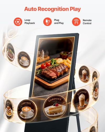 Image of VEVOR 32 in Indoor Digital Signage Floor Standing Advertising Display Kiosk, with WiFi HDMI /USB Input Android OS, 178 Wide View, LCD Screen Interactive Monitor, Commercial Totem Vertical Poster