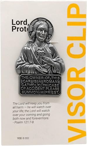Miniatura 6 de Clips de metal para visera religiosa, decoración católica para automóviles, camiones, barcos y caravanas, gran regalo religioso, incluye una tarjeta