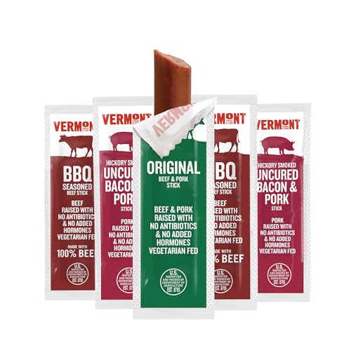 VERMONT SMOKE AND CURE Mini Meat Sticks Variety Pack, 6 OZ