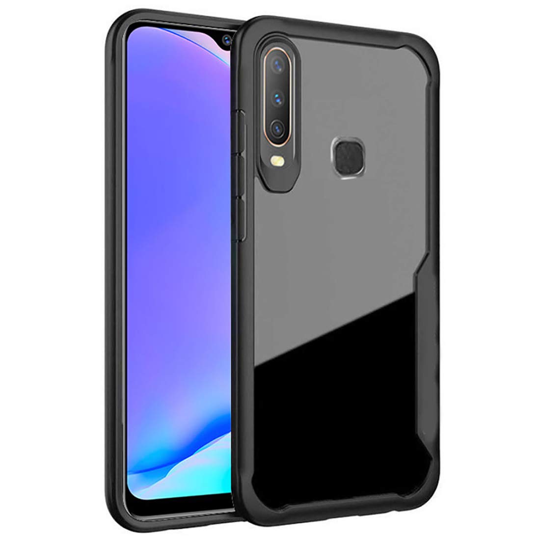 Solimo Soft and Flexible Shockproof Bumper Back Cover with Cushioned Edges Silicone Backcase for Mobile Cover for Vivo Y15 / Y17 / Y12 (Black) (B08SM2VGXX) Amazon Price History, Amazon Price Tracker
