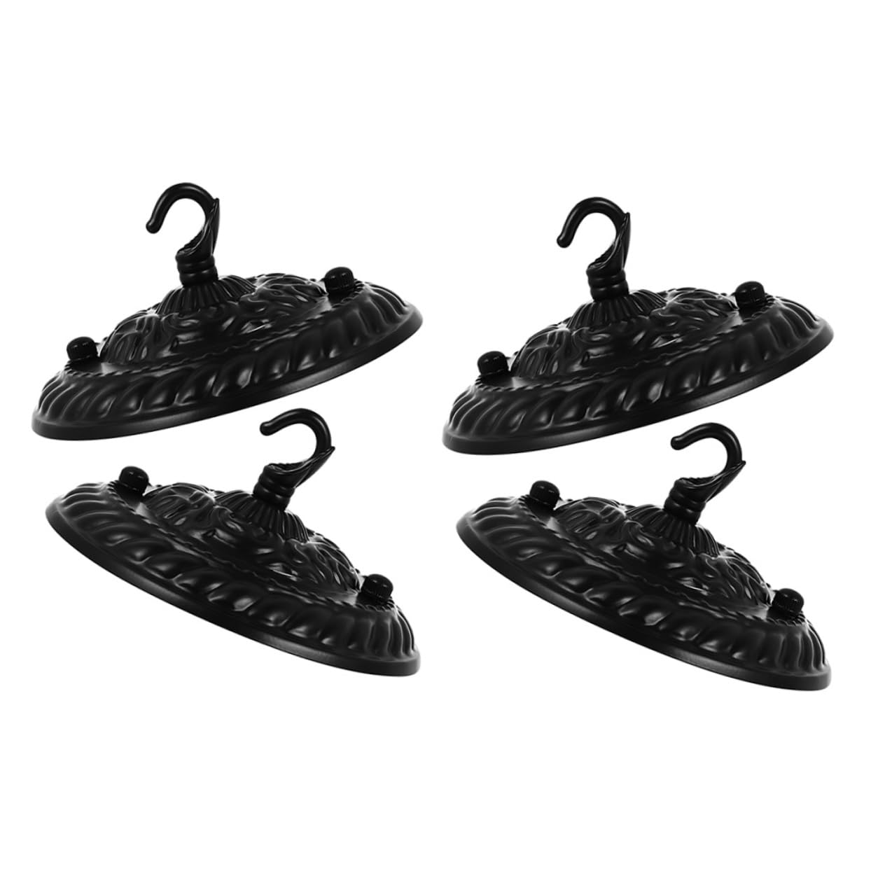 Housoutil 4 Pcs Ceiling Light Plate Pendant Light Parts Vintage Style Sturdy Steel Zinc Alloy Multipurpose Canopy with Unique Creative Design for Dining Room Home