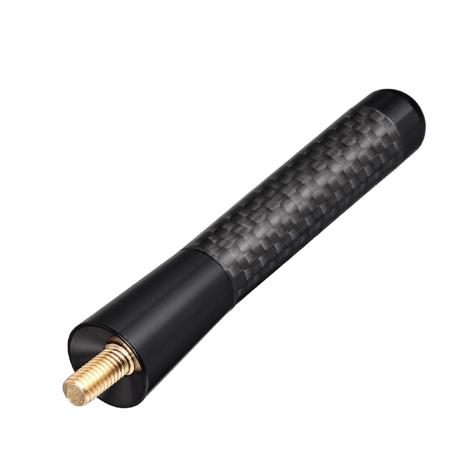 Bingfu Antena samochodowa uniwersalna, 8 cm, krótki pręt, czarna do odbioru FM AM, zamiennik anteny samochodowej ze śrubami M4.0, M5.0, M6.0