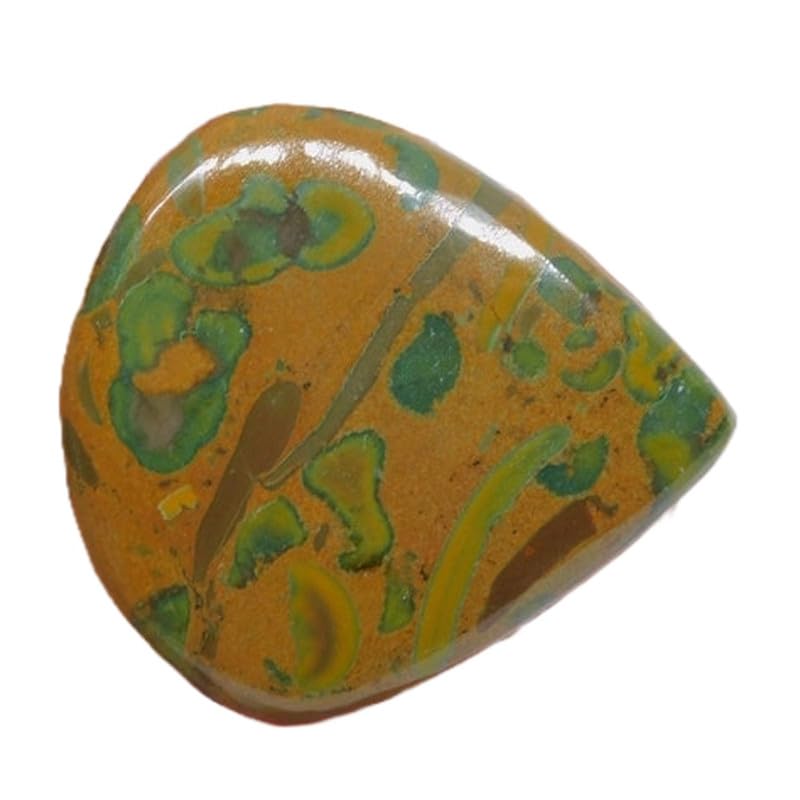 Jaspe de fruit naturel cabochon poire 38x38mm pour création de pendentif DIY
