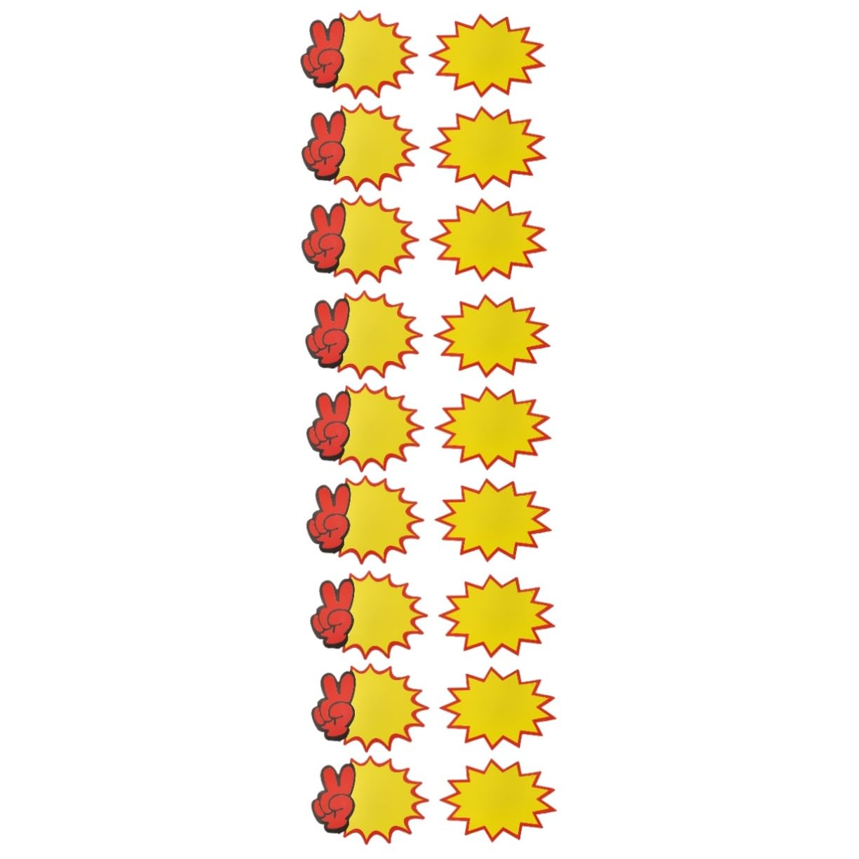 OSALADI 3 Set Etichette Prezzo Esplosione Colorate Adesive Per Negozi E Centri Commerciali Segnaletica Per Bottiglie Contenitori E Scaffali Carta Adesiva Fluorescente Per 100 Pezzi * 3