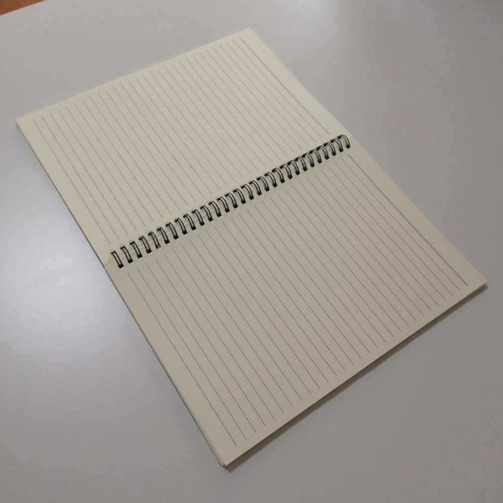 YUREE Quaderno a spirale a righe, formato B5, copertina morbida, 5 quaderni per confezione, 60 fogli (120 pagine), 25,9 x 18,3 cm, marrone