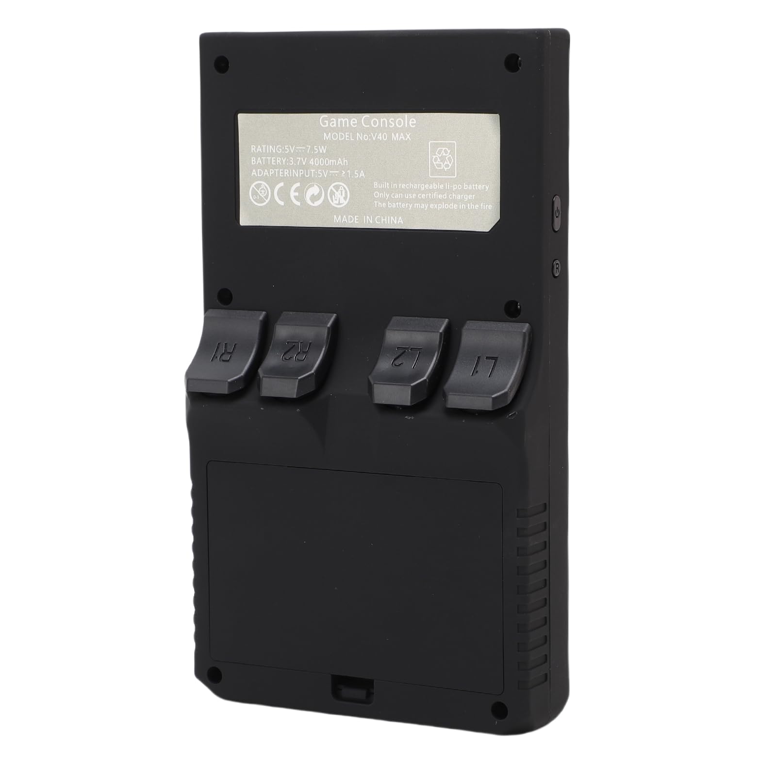 Console de Jeu Portable Multifonctionnelle de 4 Pouces avec Carte de Stockage de 256 Go et écran en Verre trempé pour les Jeux Portables (BLACK)