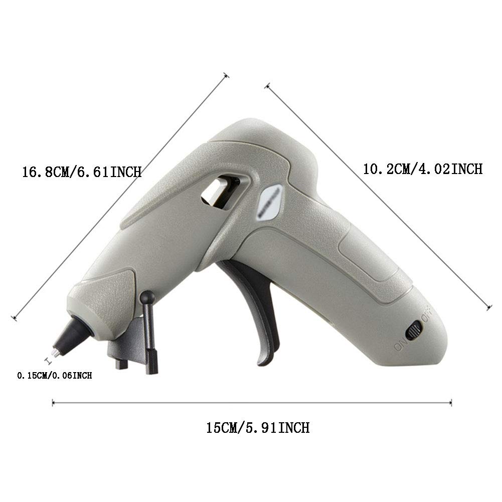 AIZYR Pistola per Colla A Caldo, Ricarica Senza Fili Pistola A Colla -Multifunzione Domestica Manuale per Bambini, Adatto per Stick di Colla da 7 Mm, Resistenza