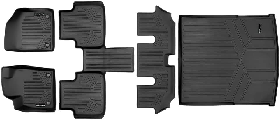SMARTLINER Floor Mats - Cargo Liner Behind 2nd Row Set Compatible with 2018-2025 Volkswagen Atlas