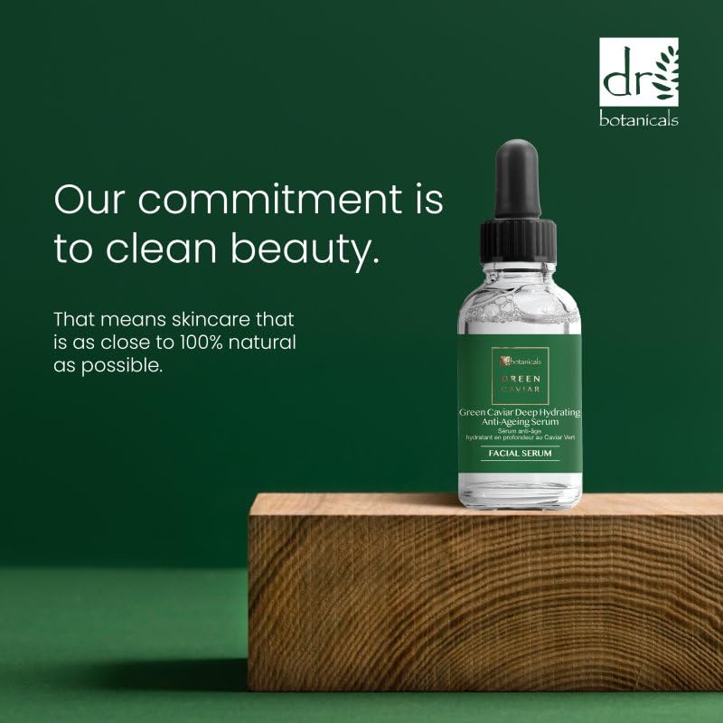 Dr Botanicals Green Caviar Deep Hydrating Anti-Ageing Serum - Rejuvenate and Nourish Your Skin - Intense Hydration for Youthful Glow 30ml / 1.01fl oz - Image 4