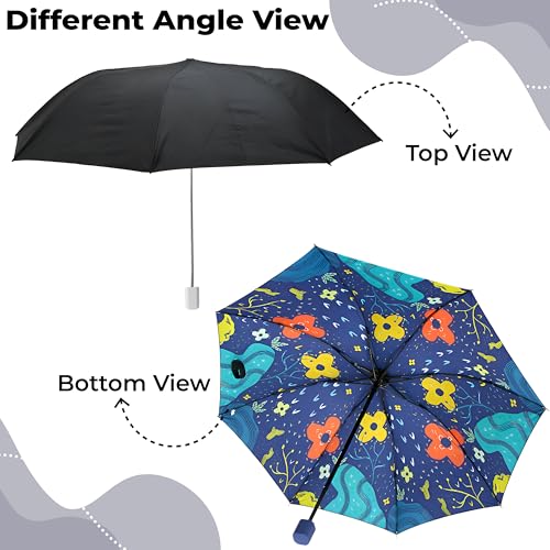 Image of Kraptick Printed Travel Umbrella for Rain, UV, Wind Proof, Water-Proof Umbrella for Men /Women /Boys /Girls /Kids (UMBR-02)