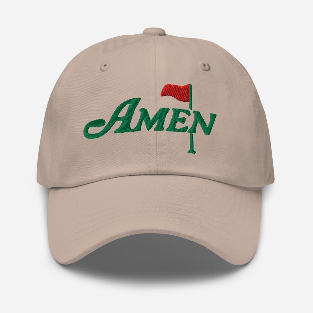 Amen Golf Hat - Amen Corner Augusta Inspired Embroidered Adjustable Dad Cap