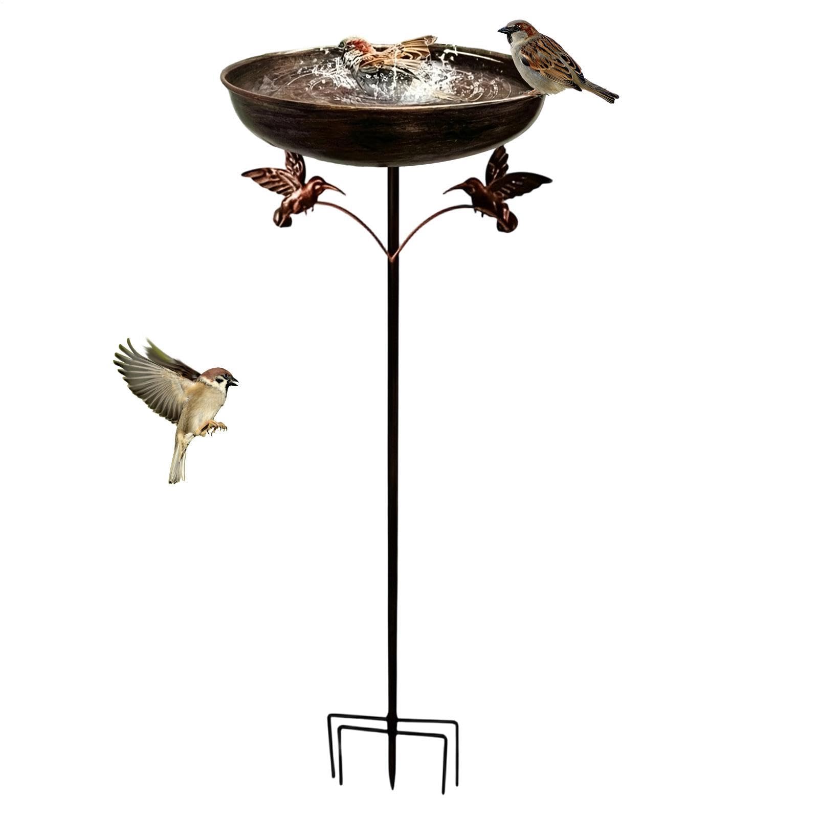 Abreuvoir pour oiseaux en métal extérieur pour jardinier et amoureux nature