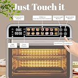 SEEDEEM 32QT Air Fryer Combo, 14-in-1 Extra Large Convection Oven with LED Touchscreen, Stainless Steel Countertop Oven for Family Cooking