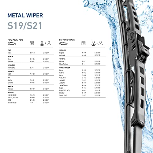 Image of HELLA 9XW398114019 /21 Standard Wiper Blade, 19 inch /21 inch, Pair