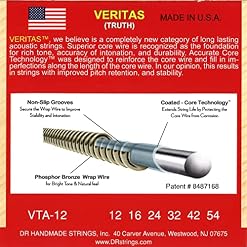 DR String VTA-12 Veritas Jeu de cordes pour guitare classique - Les Beatles, Paul McCartney, John Lennon, RIngo Starr, George Harrison DR String VTA-12 Veritas Jeu de cordes pour guitare classique – Image 3