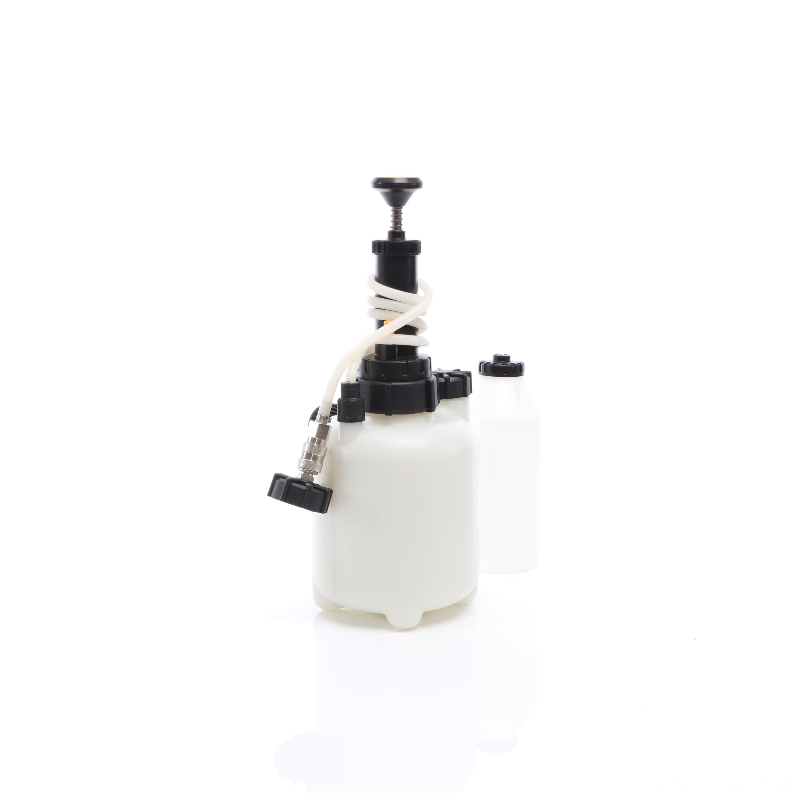 WilTec Purgador de Frenos 3l + 1l Dispositivo de Sangrado de Frenos con contenedor de succión