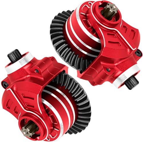 BRCatWPark RC 2Pcs Speed Up 35T Differential & 14T Main Gear Set Upgrades Part for 1/8 Typhon Vendetta 3S BLX Infraction,1/10 Bigrock Granite Senton Vorteks 3S BLX Kraton Outcast 4S BLX,Red