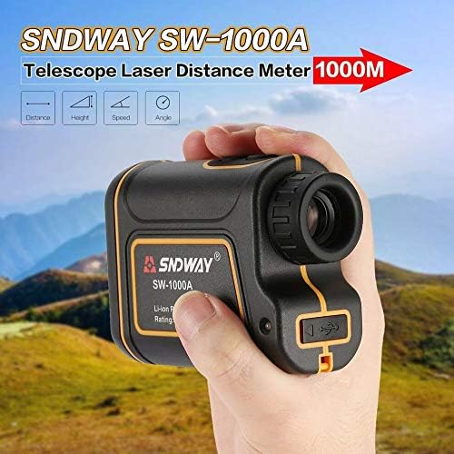 SNDWAY SW-1000A in hand with measurement icons