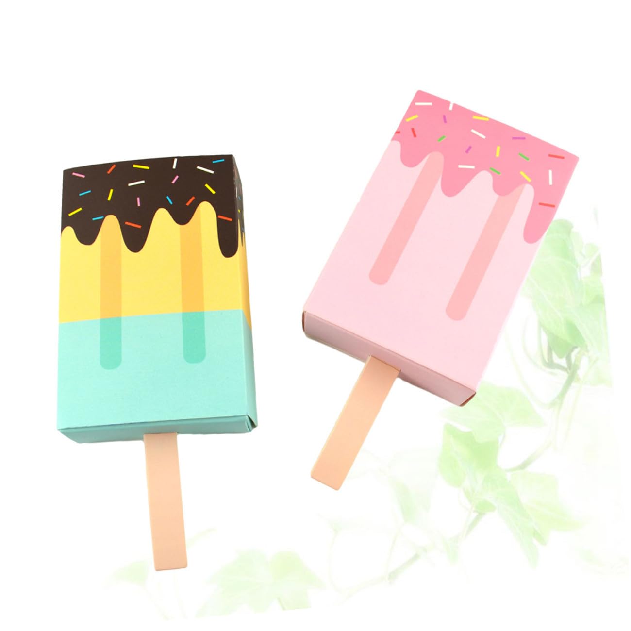Scatole Regalo Scatole Dolci in Carta 100 Pezzi Forma Gelato Blu e Rosa Confezioni Regalo Originali per Feste Compleanno