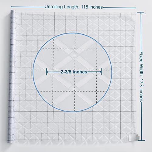 Feomos Static Cling Lattice Window Film, Window Privacy Film, Frosted Window Cling, Decorative Vinyl For Window Door Glass Uv Rejection 17.5X118 Inches #TOP6