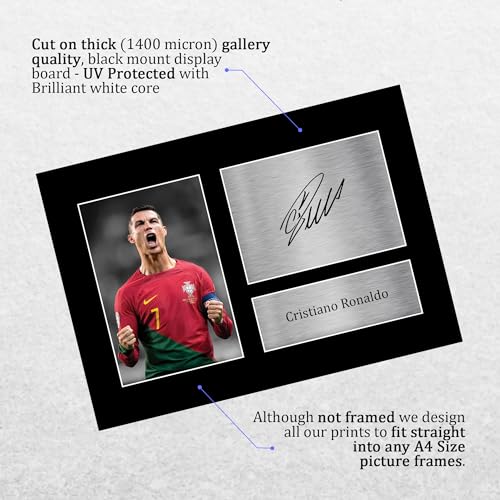 HWC Trading Cristiano Ronaldo Portugal Gifts Printed Signed Autograph Picture for Football Fans and Supporters - A4 - Image 3