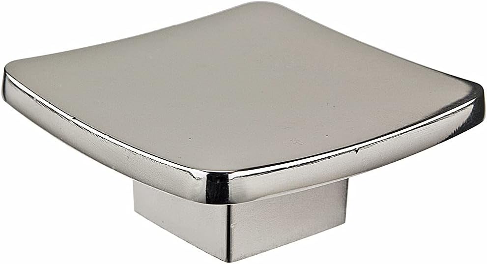 Richelieu Hardware BP860957180 Smithfield Collection 2 1/4-inch (57 mm) Polished Nickel Modern Square Closet Door Knob for Kitchen, Bathroom, and Furniture