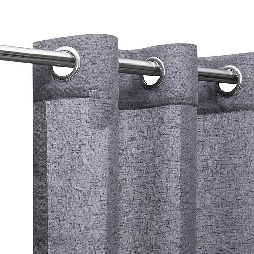 Image of Wakefit Curtains 5 feet Long Set of 2, Window Curtains, Window Curtains 5 feet, Modern Sheer, Polyester Curtains, Decoration Items for Home Decor (Rock Grey)