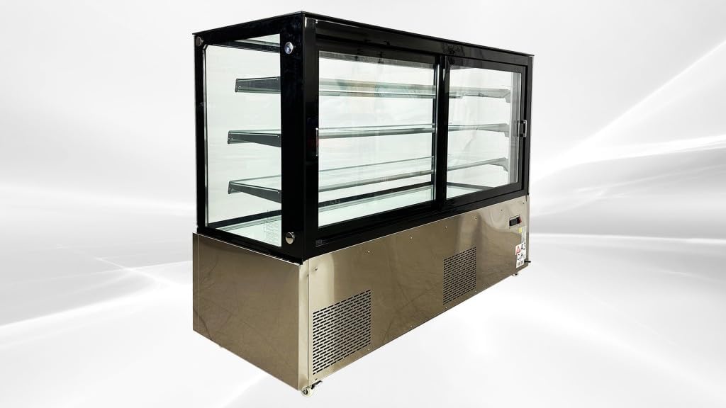 Refrigerated Bakery Display Cooler Case for Pastry Deli Upright 72" Wide Cooler Glass Display Curve Case Refrigerator-Commercial NSF UL ETL CW-571