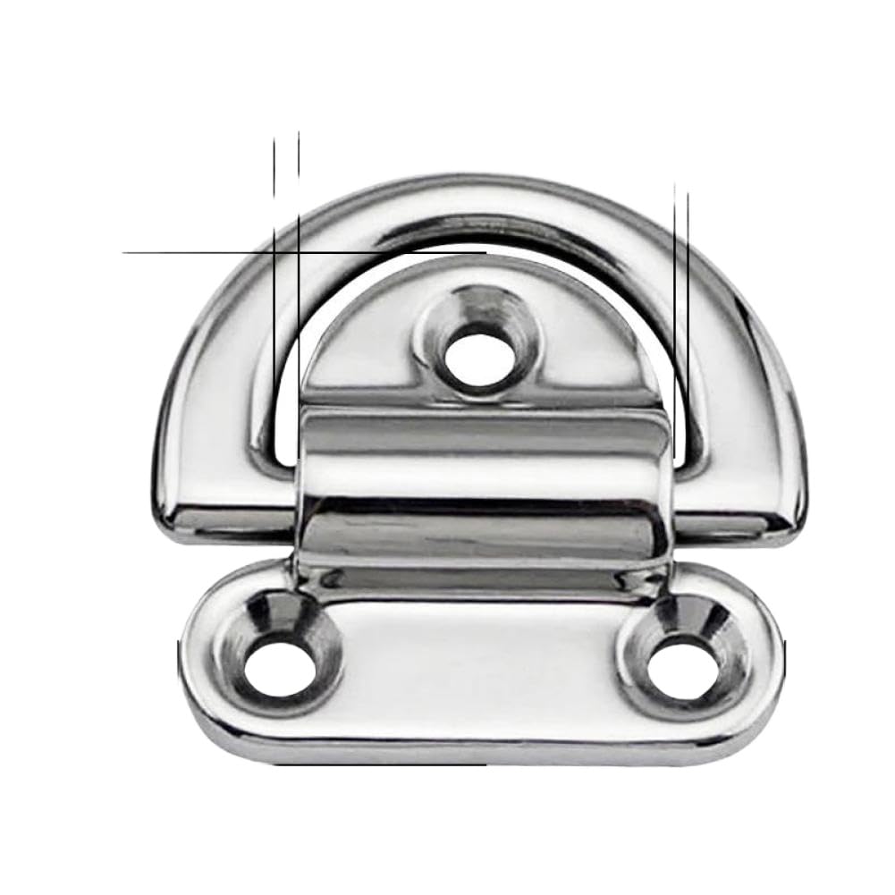 Aqhkgzmbe M6 6/8/10Mm Boat Recessed Hatch D Shape Pull Handle 316 Stainless Steel Flush Lift Ring Deck Hatch Pull Handle(M6)