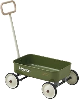 Kidpop PULA-Wild 2-in-1 Toddler Pull-Along Wagon & Push Walker - Adjustable Handlebar, Safe Design for Ages 2.5-8, Max 33 lbs (Green)