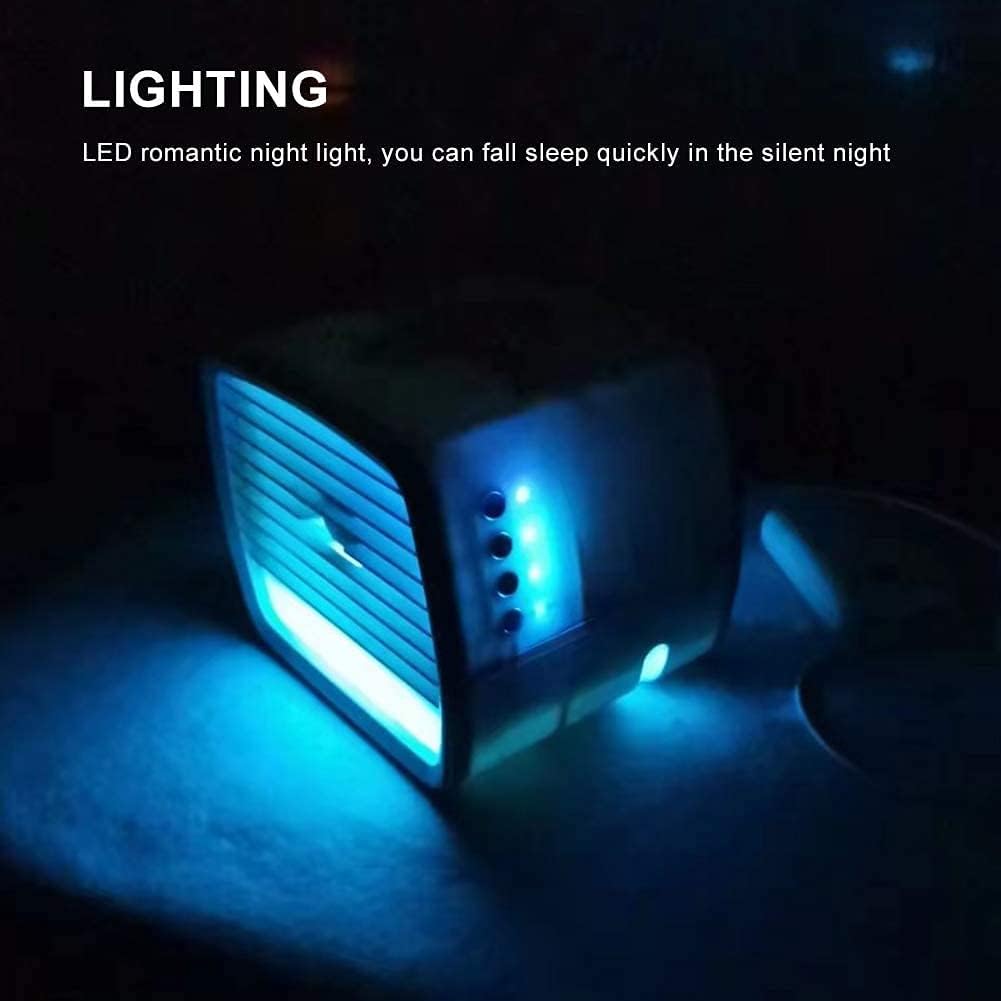 Mini Air Cooler Air Conditioner Fan Portable Air Conditioner Mini Air Condition with Handle,Led Night Light