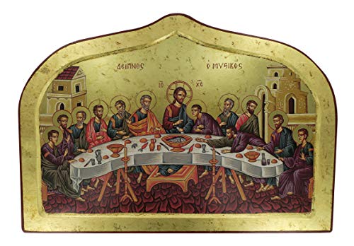 Ferrari & Arrighetti Last Supper Icon, Lithography Glued on Wood Panel, Gift Idea