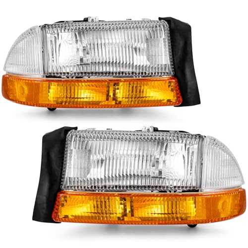AXLAHA Chrome Headlights for Dakota Durango